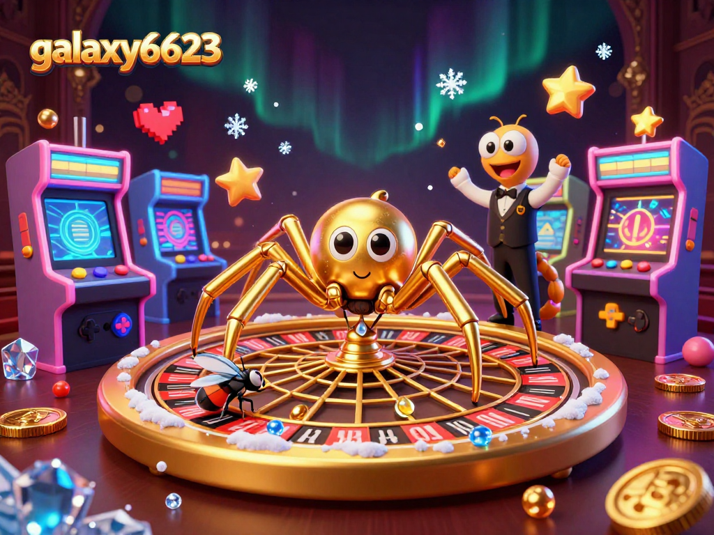 Experience thrilling bets at galaxy6623 with a golden spider roulette and enchanted game elements.