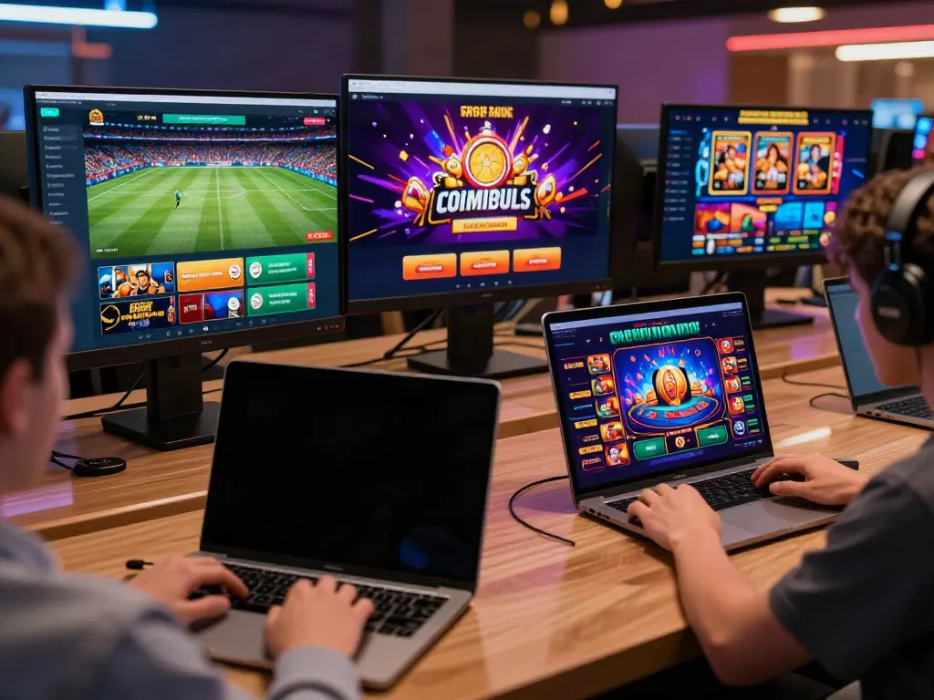 Interactive five88 gaming platform with users enjoying sports and casino games.