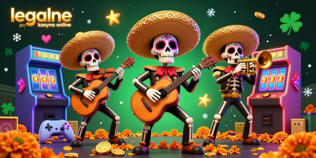 Play exciting games at legalne polskie kasyno online with a vibrant mariachi band and lively game elements.