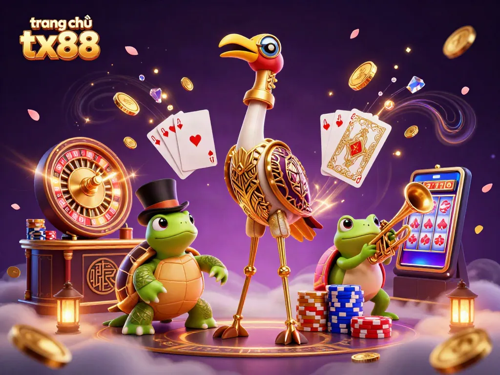Experience the excitement of trang chủ tx88 with vibrant casino characters, games, and dynamic energy.