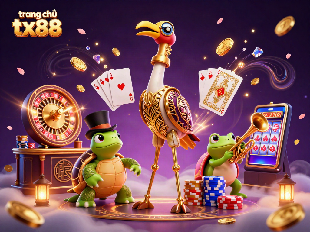 Experience the excitement of trang chủ tx88 with vibrant casino characters, games, and dynamic energy.