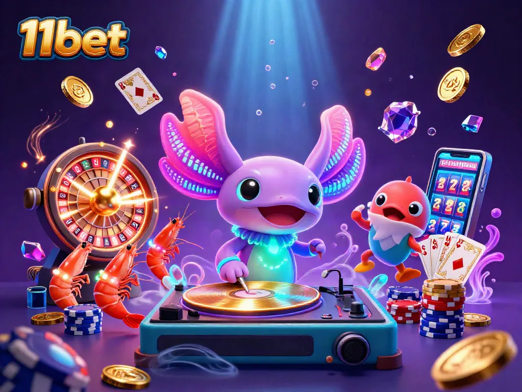Experience gaming excitement with 11bet's vibrant underwater casino scene filled with action and rewards.