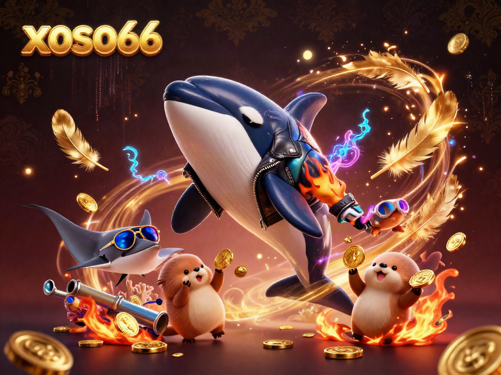 Experience thrilling action at xoso66 with playful sea creatures and sparkling gold coins.