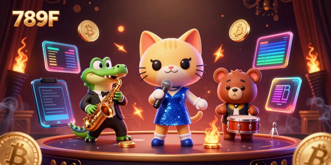 Experience thrilling entertainment with 789F's vibrant casino scene, showcasing lively characters and dynamic elements.