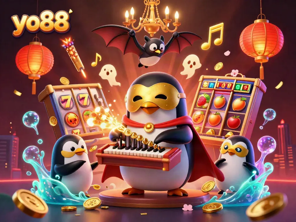 Spin the reels with yo88 in an exciting online casino filled with vibrant characters and elements.