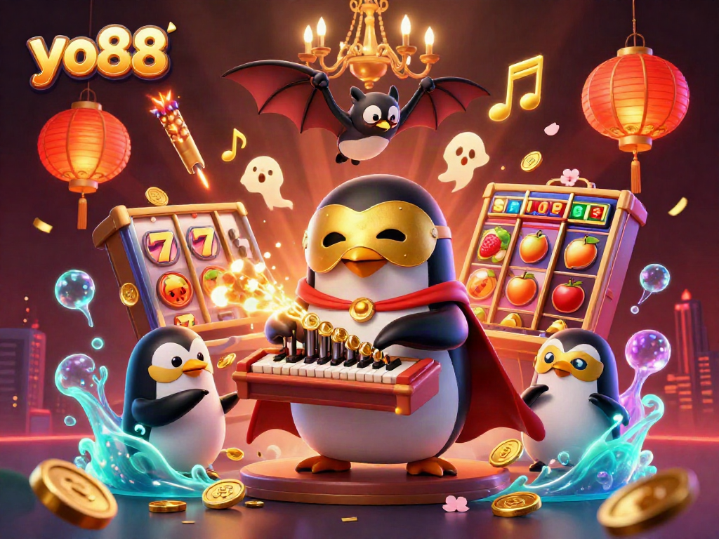 Spin the reels with yo88 in an exciting online casino filled with vibrant characters and elements.