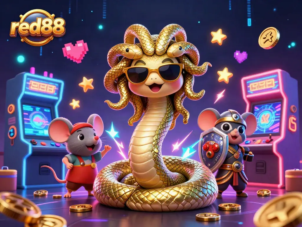 Experience thrilling gameplay at red88 with dynamic casino-themed characters and vibrant game elements.