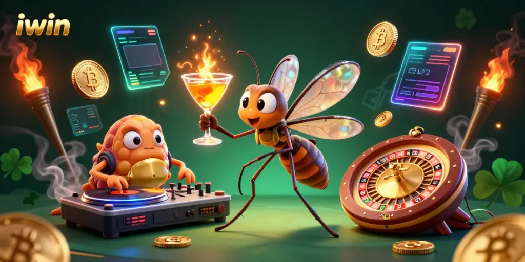 Experience the vibrant energy of iwin with a dynamic casino mascot and exciting games.
