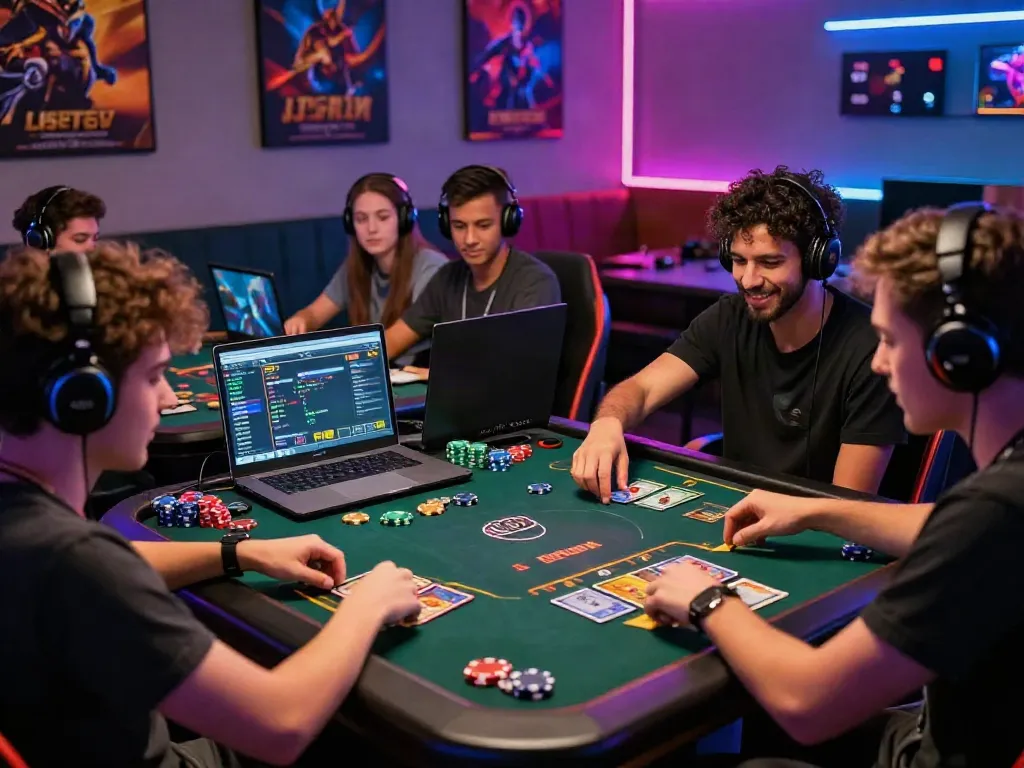 Friends enjoying a thrilling game at Sunwin, showcasing interactive online card gameplay.