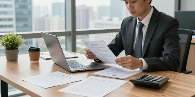 Edmonton loans consultation with financial advisor in an urban office setting.