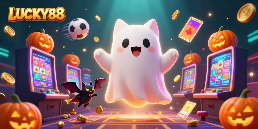 Experience the thrill of winning with LUCKY88 in a vibrant online casino, featuring engaging characters.
