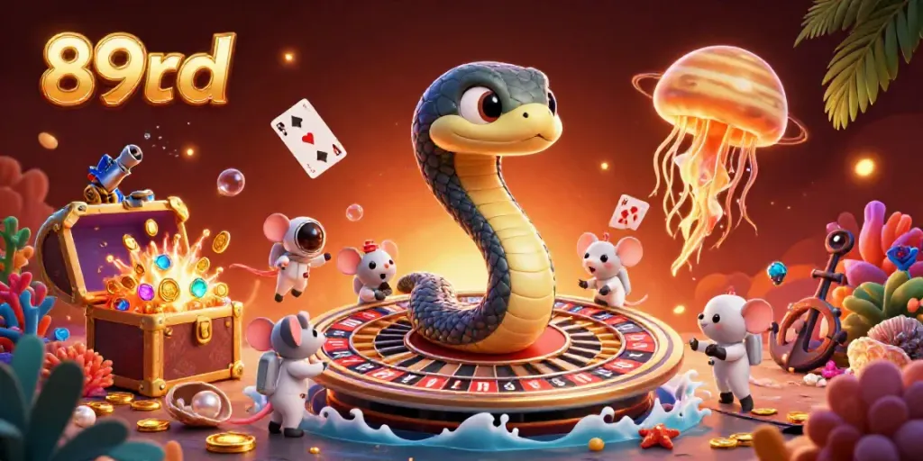 Engage in thrilling bets at 89bd amidst colorful underwater treasures, live casino action, and cosmic elements.